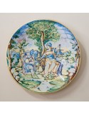 Dish Ovid's Metamorphosis Colored Glazed Ceramic